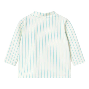 Tinycottons - Camiseta de baño de rayas con protección UV | Azul claro