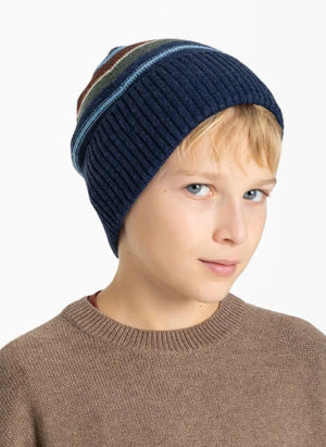 Smallable Kid - Gorra de lana a rayas Miro | Azul