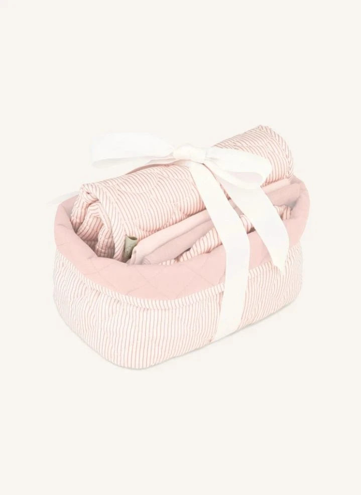 Cam Cam - Conjunto de Regalo para Recién Nacido con Rayas Clásicas | Rosa