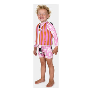 Beach & Bandits - Chaleco de Natación a Rayas Aloha Fibras Recicladas | Rosa