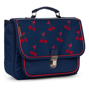 Caramel & Cie - Bolso pequeño Velvet Cherries | Azul marino