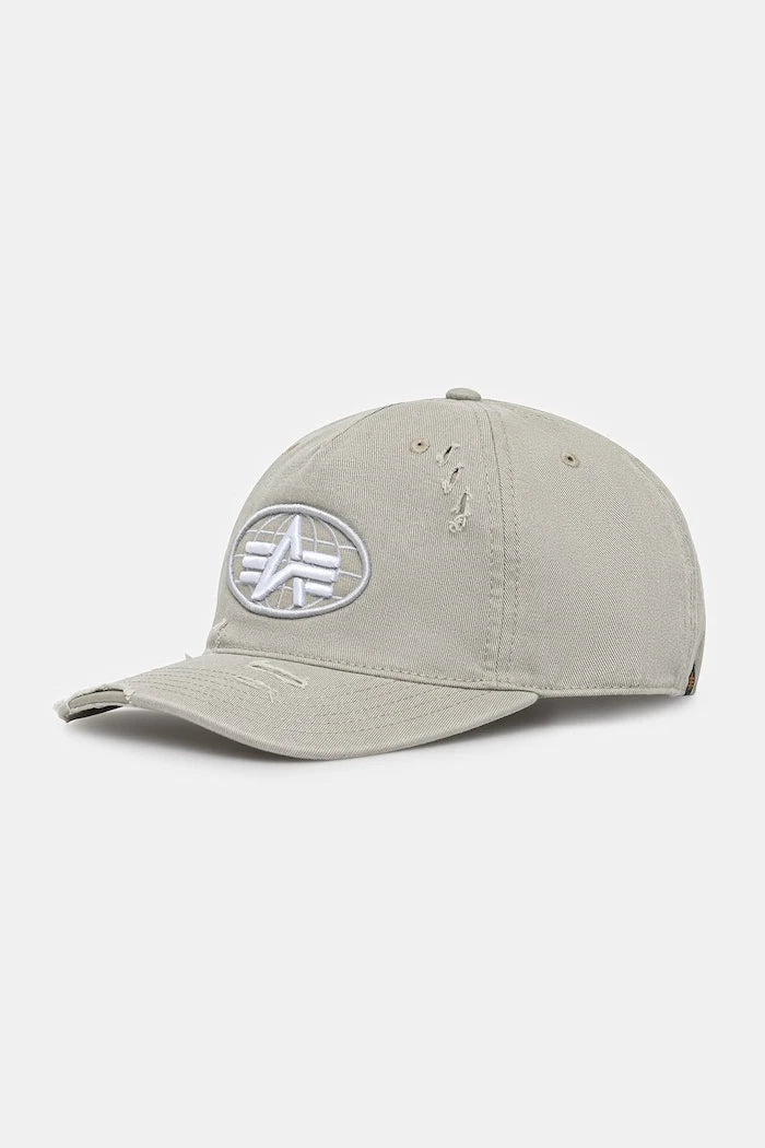 Gorro de algodón Alpha Industries World Acid con solapa