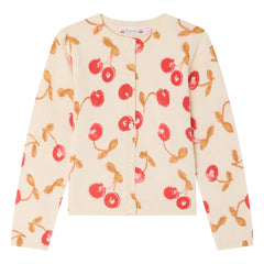 Bonpoint - Cárdigan de algodón orgánico Feli Cherry | Rojo
