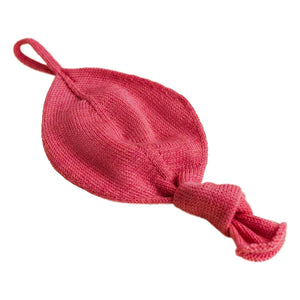 Hvid - Correa de chupete de lana merina Titi | Fucsia