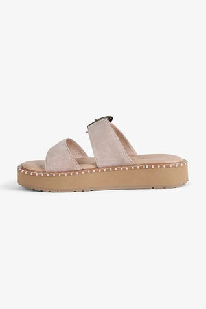 Pantuflas planas de ante para mujer Emu Australia Scarlet