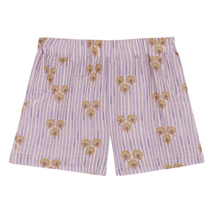 birinit - Cinca Pantalones Cortos de Algodón Orgánico a Rayas | Malva