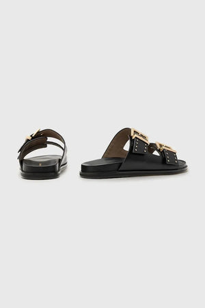 Sandalia Plana de Piel con Tachuelas Magda de AllSaints