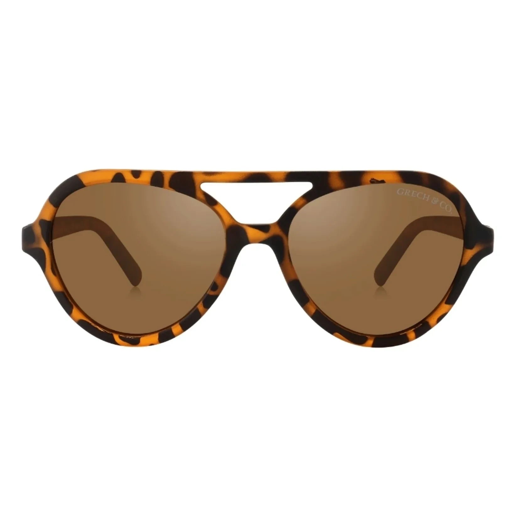 Grech & Co - Gafas de sol polarizadas Aviator Scales | Marrón