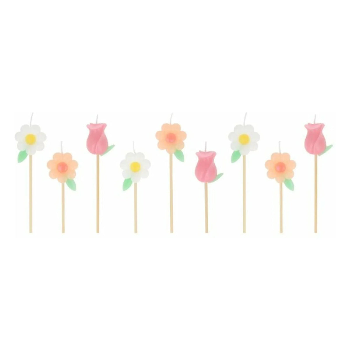 Meri Meri - Velas de cumpleaños florales - Juego de 9