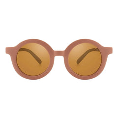 Grech & Co - Gafas de sol orgánicas polarizadas redondas originales | Rosa Polvo