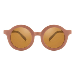 Grech & Co - Gafas de sol orgánicas polarizadas redondas originales | Rosa Polvo