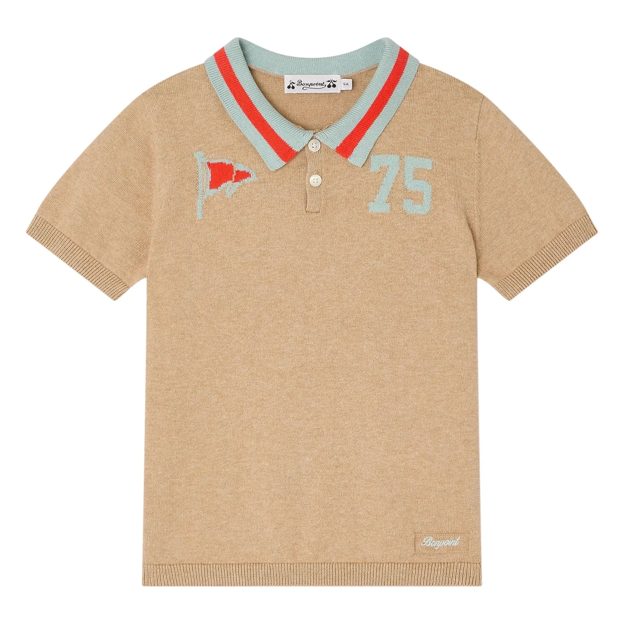 Bonpoint - Polo Loyal | Beige jaspeado