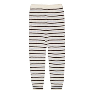 Copenhagen Colors - Leggings de lana merina a rayas | Marrón
