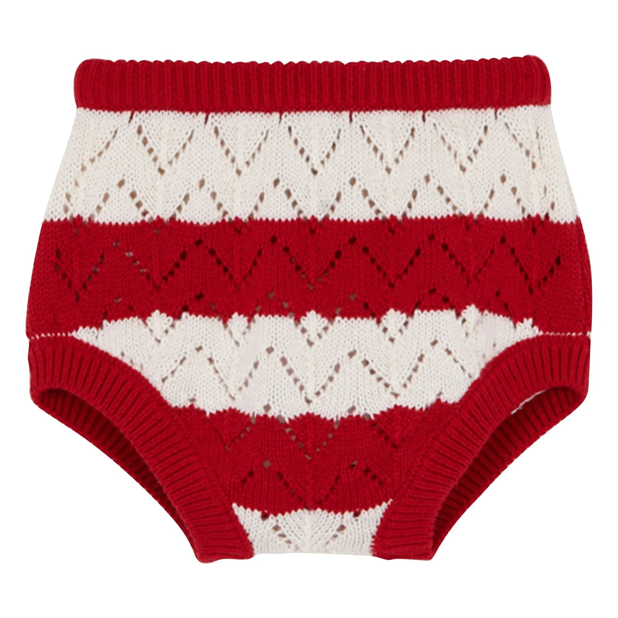 birinit - Bloomer de punto inglés con ribetes en color guindilla | Rojo