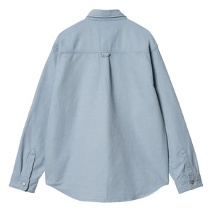 Carhartt WIP - Camisa extragrande de lino y algodón Walter | Azul grisáceo