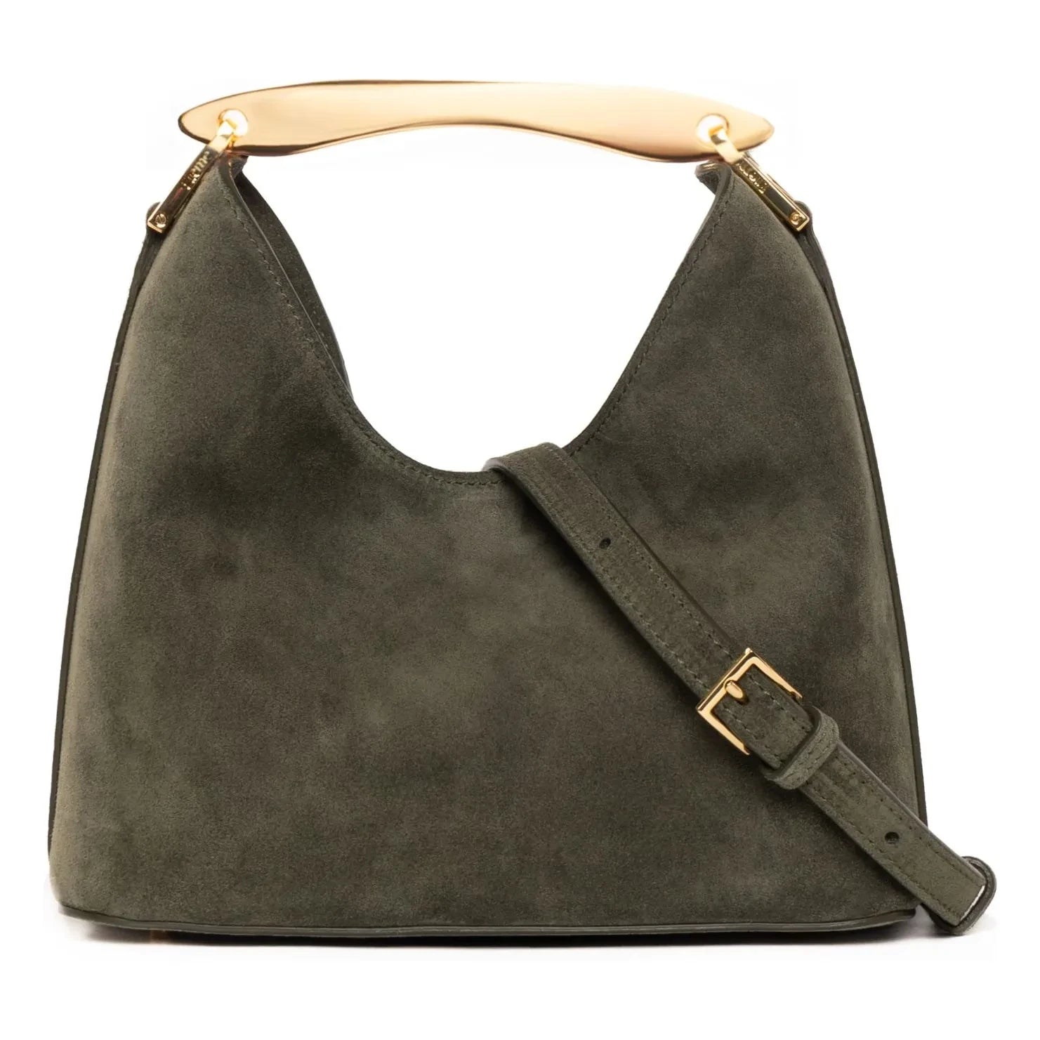 Elleme - Mini bolso boomerang en piel granulada | Caqui