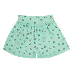 Jenest - Pantalones Cortos de Verano de Algodón Orgánico con Estampado Floral | Turquesa
