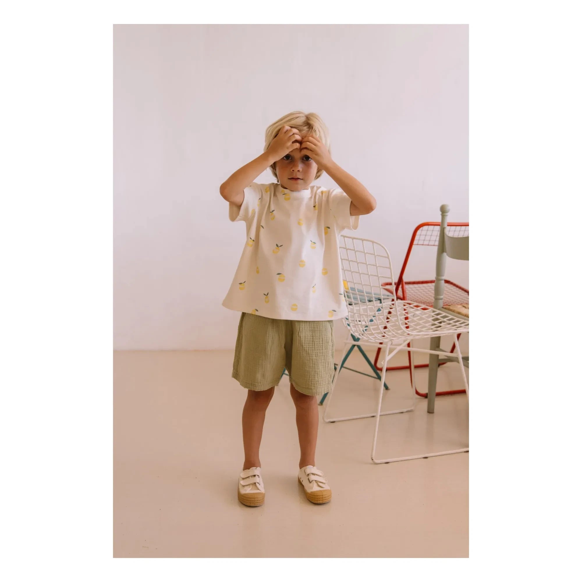 Studio Bohème - Camiseta de algodón orgánico Essential Lemons | Crudo