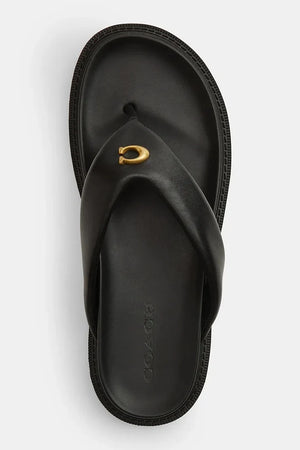 Coach Brynn Leather Thong Sandal Sandalia de Dedo de Cuero para Mujer