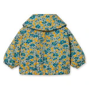 Tinycottons - Çiçek Desenli Bebek Dolgulu Mont | Mavi