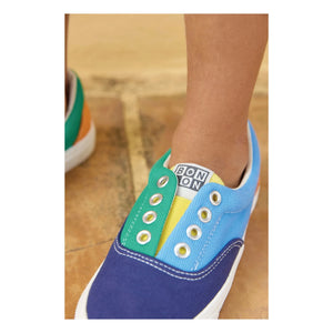 Bonton - Zapatillas Skate con Elástico y Encaje | Azul Marino