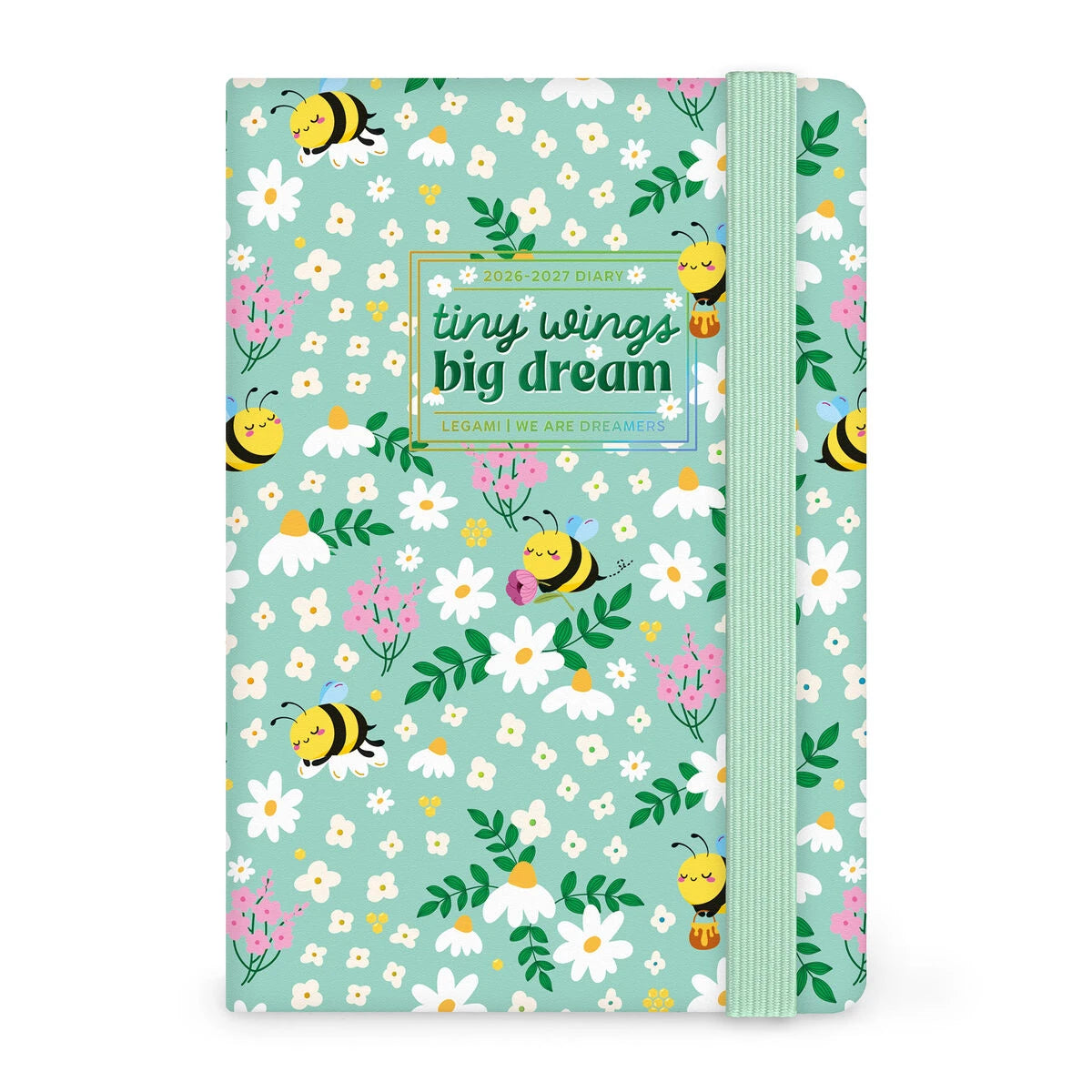 Legami - Diario Fotográfico Semanal de 16 Meses para 2026/2027 - Abeja - Pequeño con Cuaderno