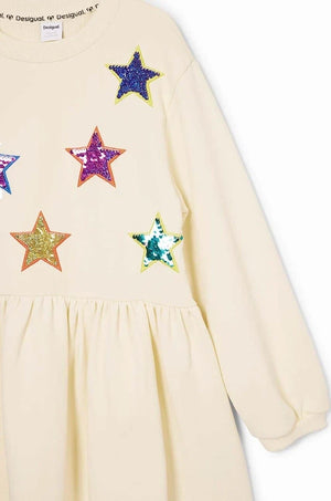 Vestido de Algodón para Niña Desigual
