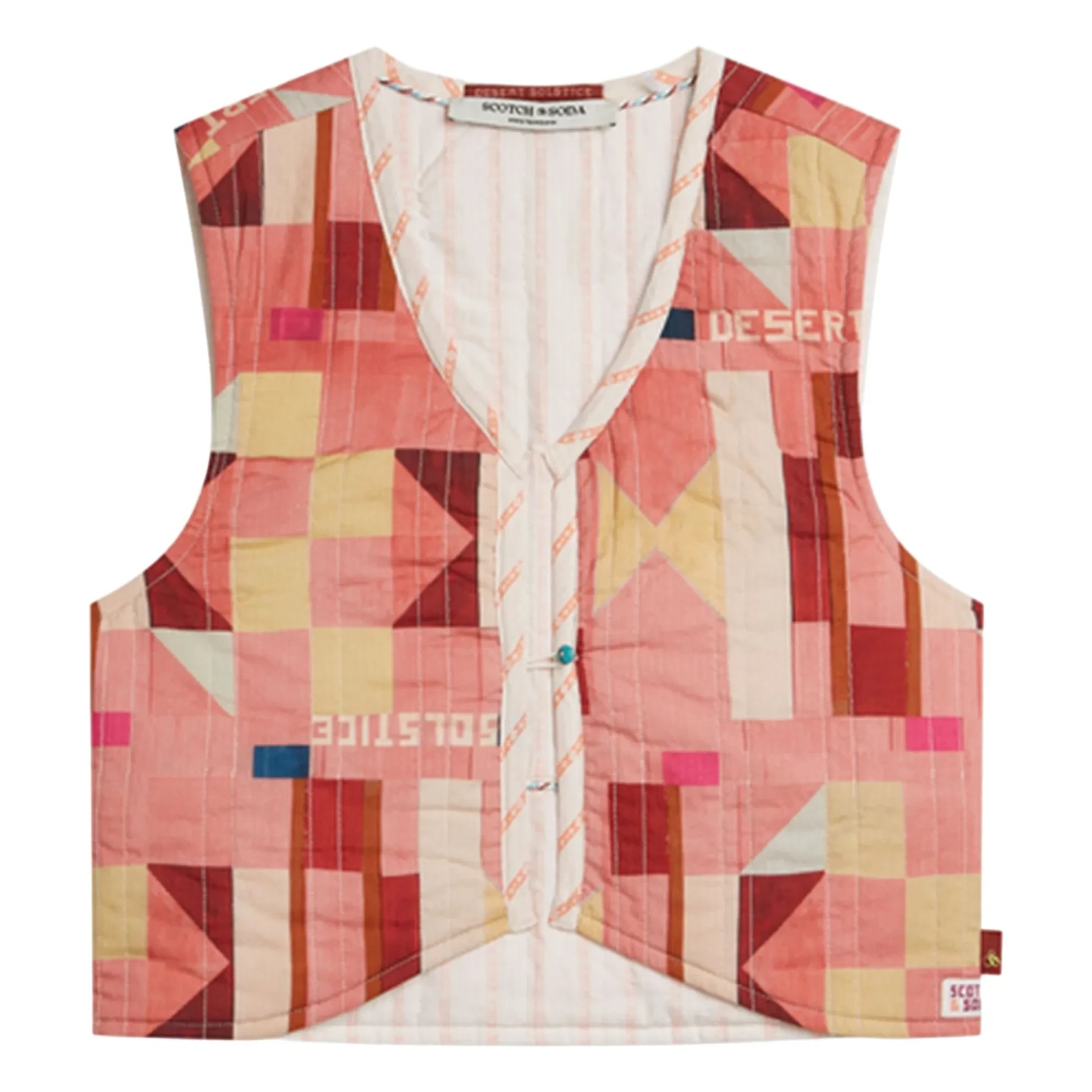 Scotch & Soda - Chaleco geométrico reversible | Rosa