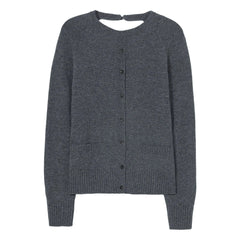 Cordera - Suéter halter de lana merino gris