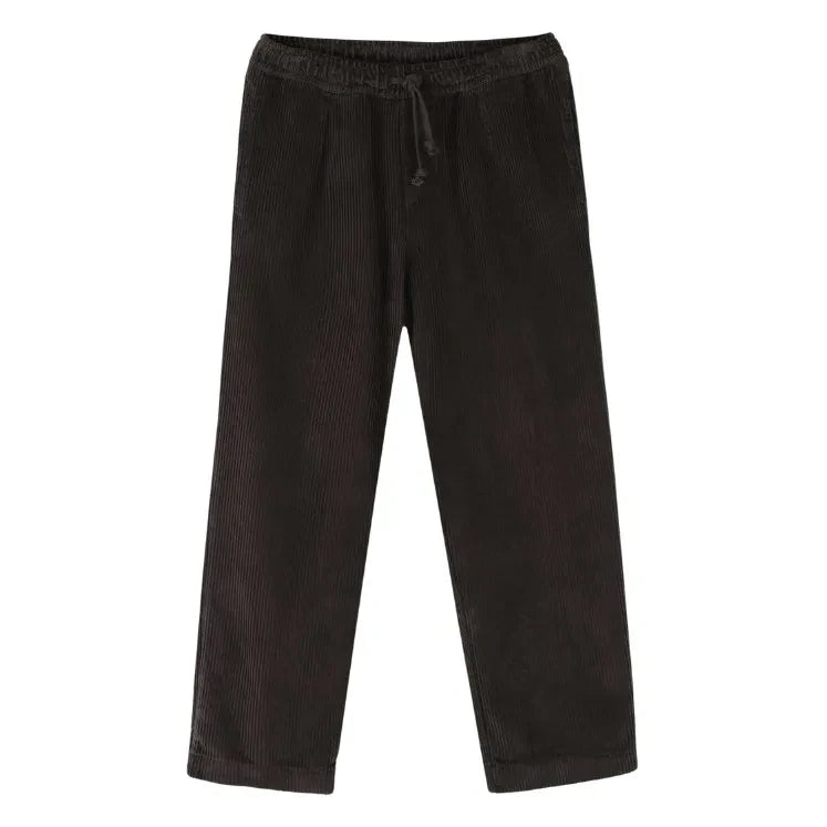 Jenest - Pantalones cómodos de pana acanalada de algodón orgánico | Marrón oscuro