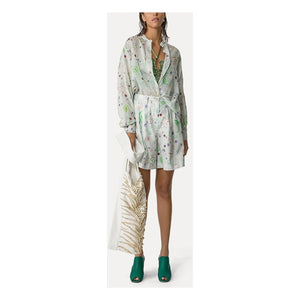 Forte Forte - Love Alchemy" Camisa Oversize de Voile de Algodón y Seda | Azul Claro
