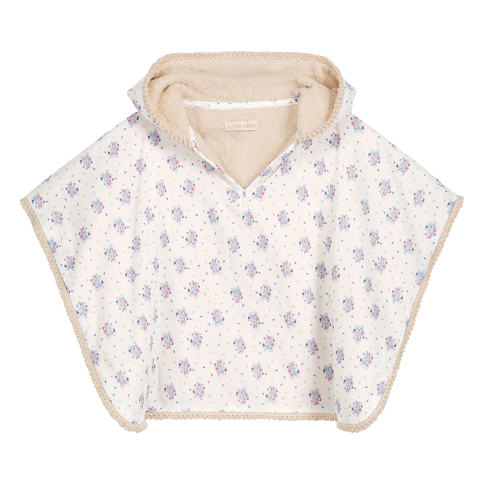 Louise Misha - Poncho de baño Mael de algodón orgánico | Crudo