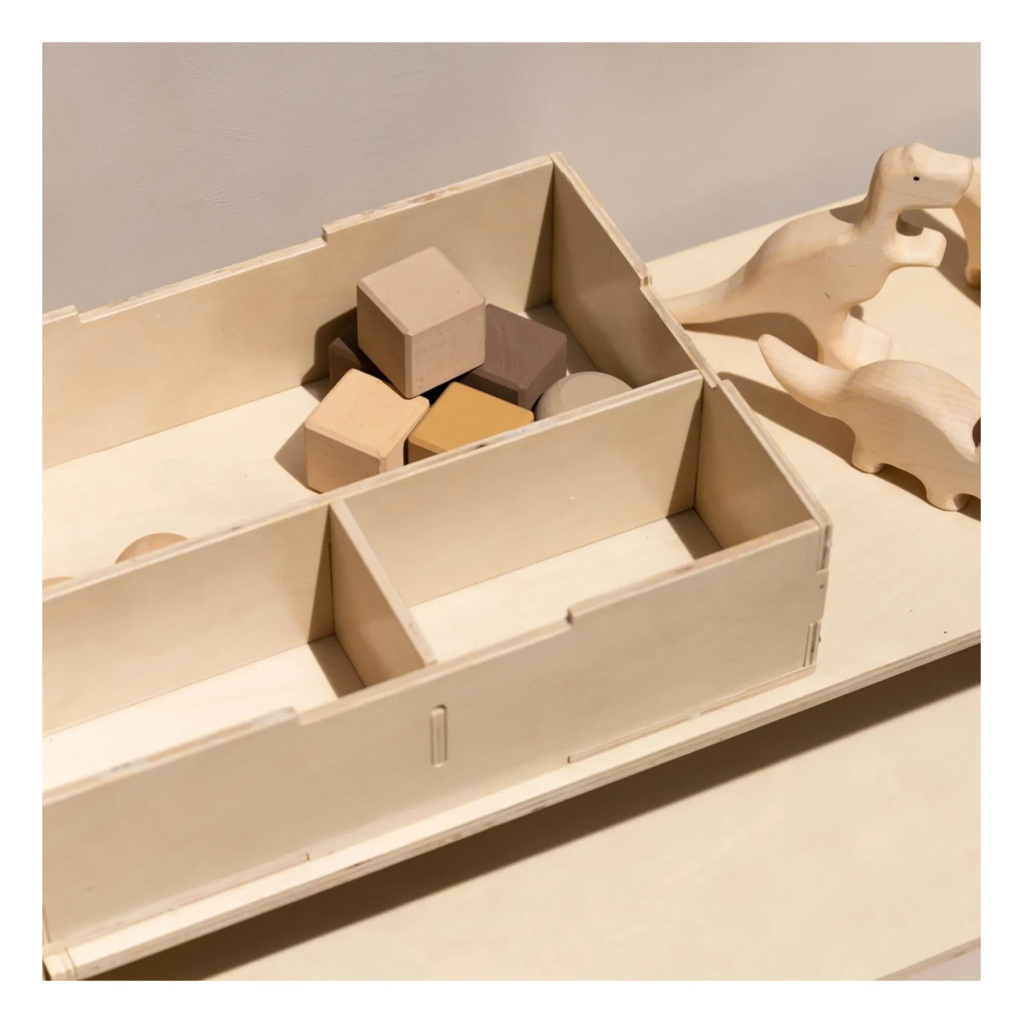 Nofred - Caja de almacenamiento con tapa de madera | Bois clair
