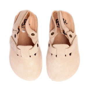 Pèpè - Pantuflas de ante con cierre de velcro | Beige