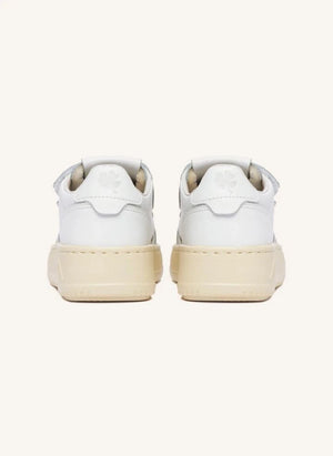 Autry - Kidstripes Zapatillas de Cuero Bajo | Blanco