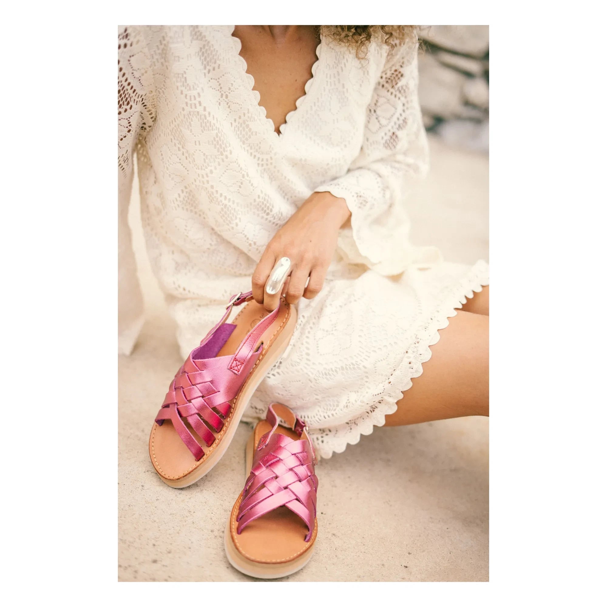 Mapache - Sandalias Lola | Rosa