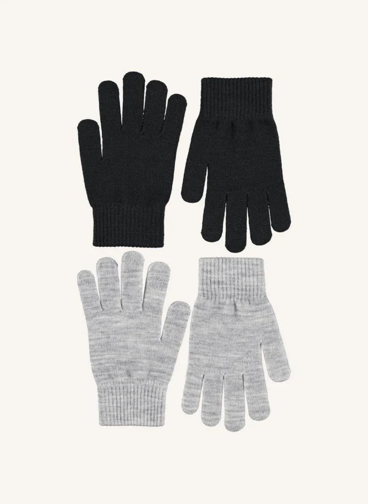 Molo - Set de 2 pares de guantes Kiddy | Gris carbón
