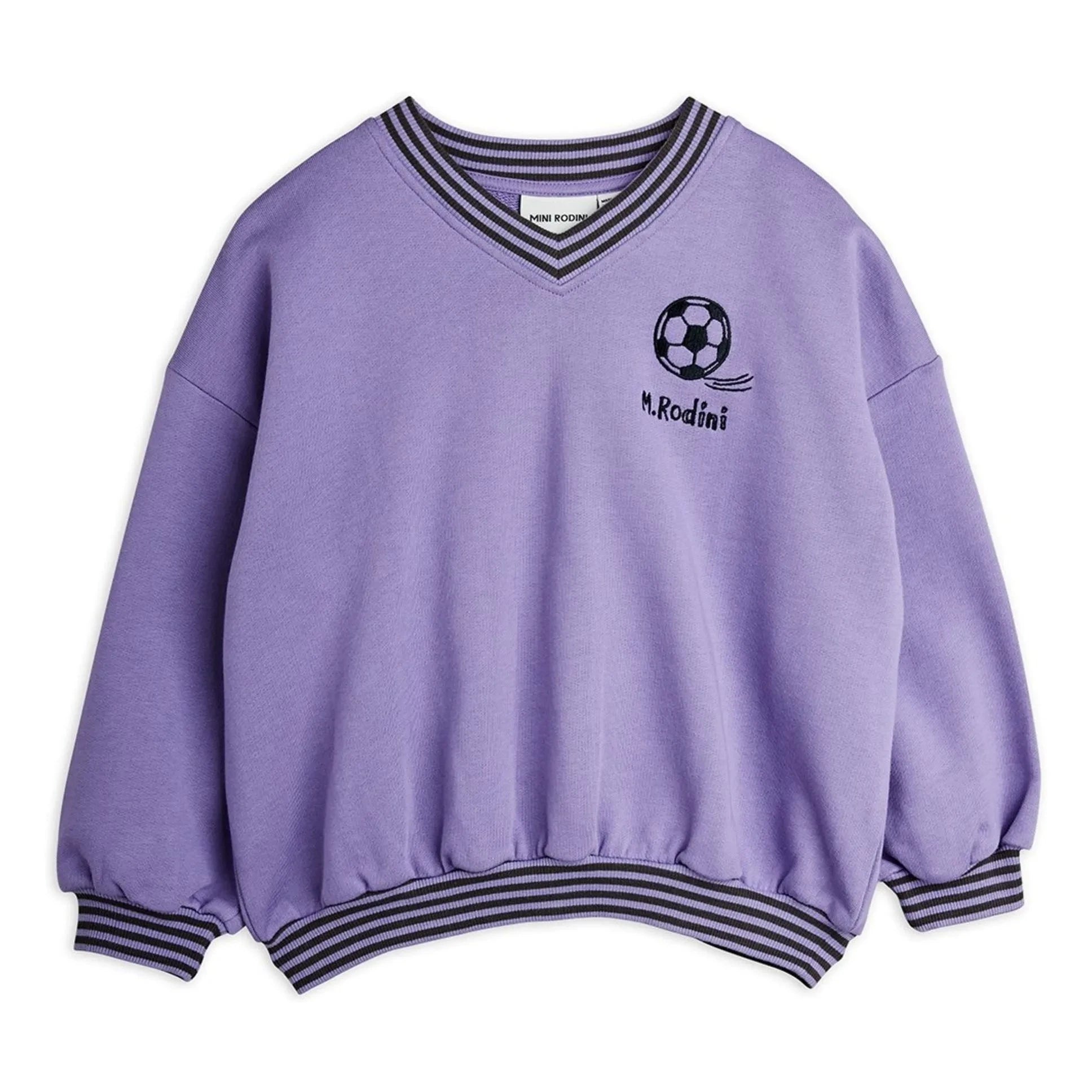 Mini Rodini - Sudadera de fútbol de algodón orgánico | Morado