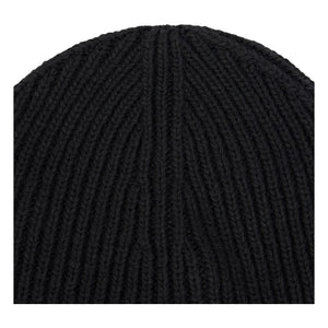 Stone Island - Gorro de lana con logo | Negro