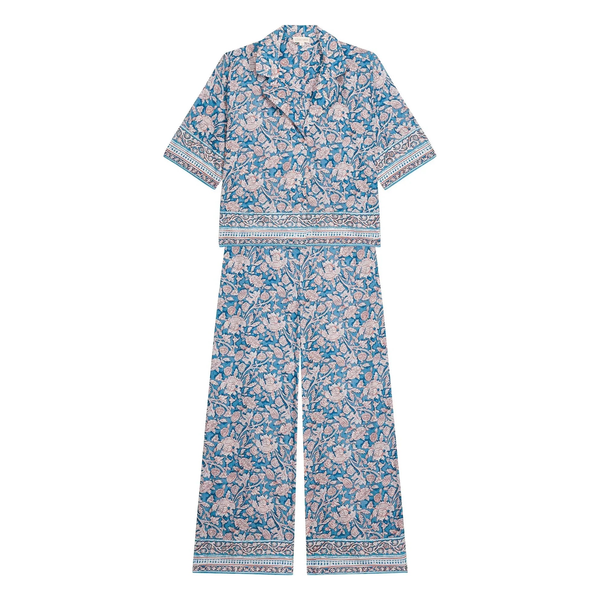Louise Misha - Pijama Louka de algodón orgánico | Azul