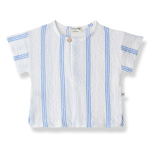 1+ in the family - Camiseta rayas Portlligat | Azul claro