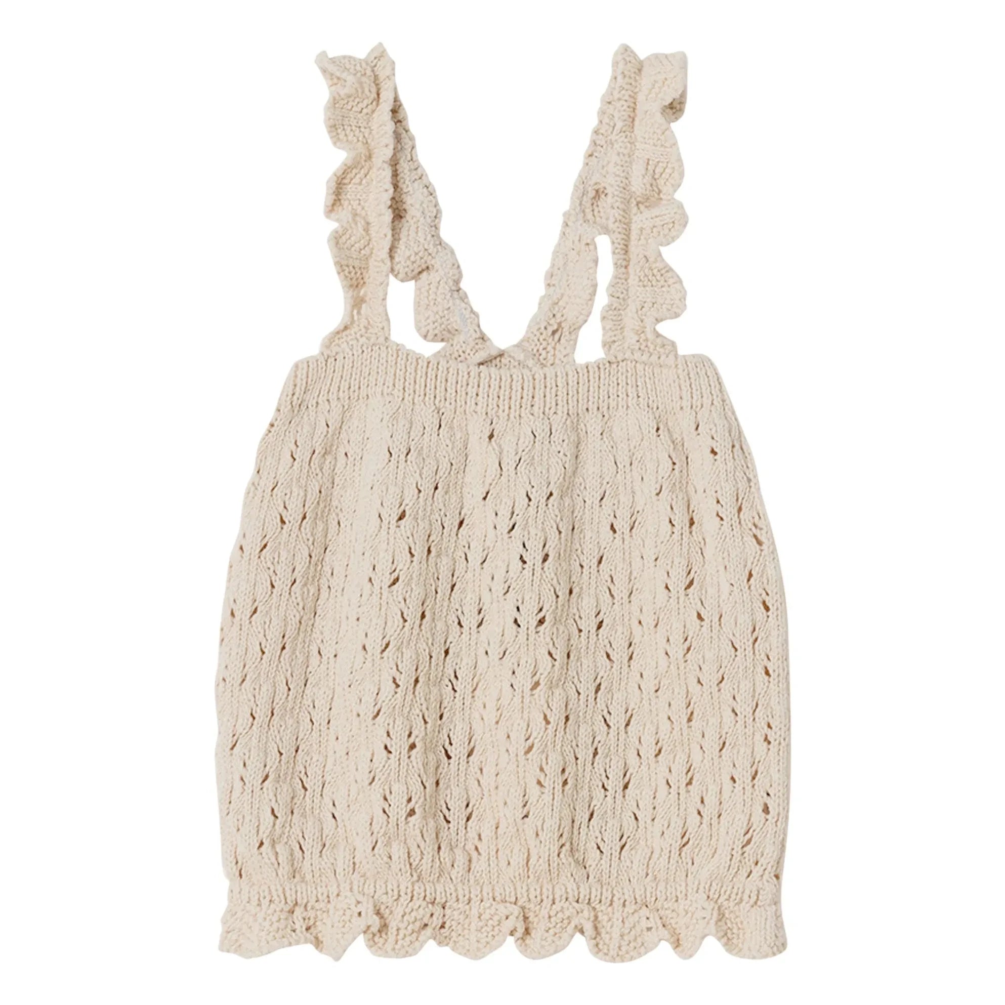 Cozmo - Top de tirantes Lily Pointelle Fibras recicladas | Marfil