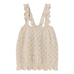 Cozmo - Top de tirantes Lily Pointelle Fibras recicladas | Marfil
