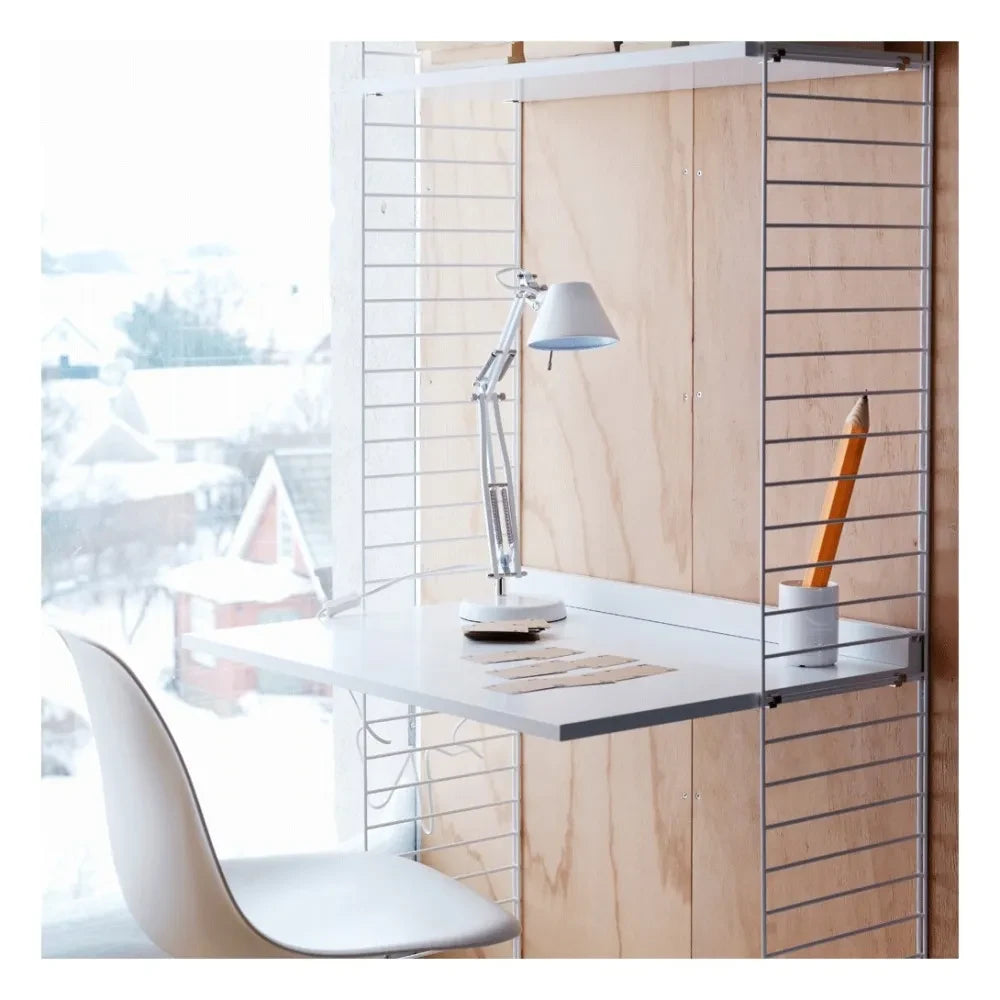 String Furniture - Escritorio con baldas blancas | Blanco