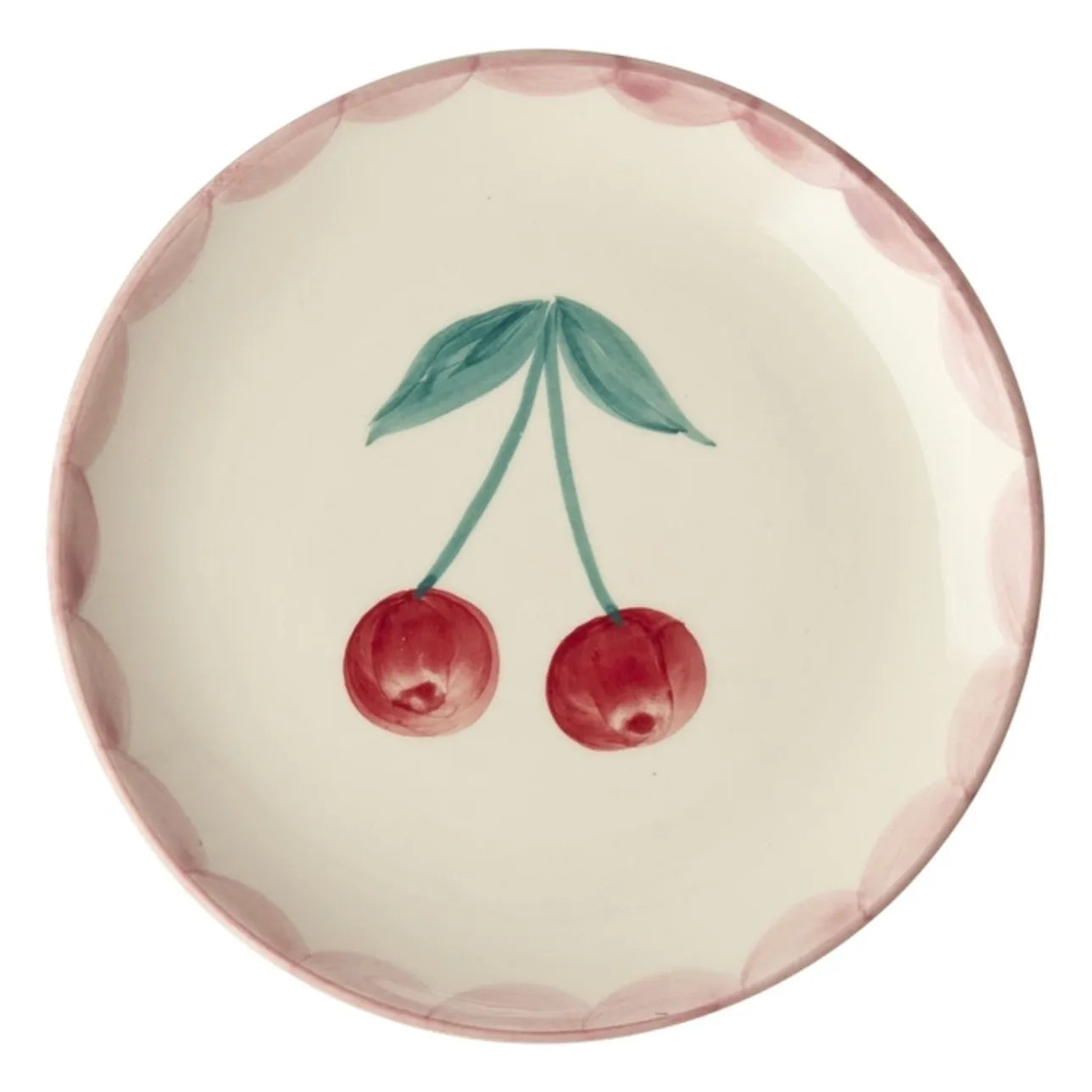Rice - Plato de postre de cerámica Cerise | Crudo