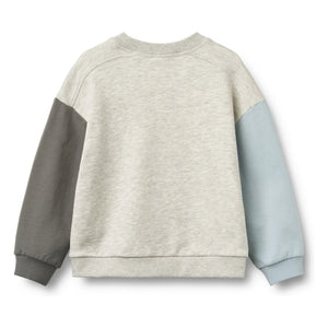Wheat - Lennon Smiley Sweat Organik Pamuk | Gri melanj