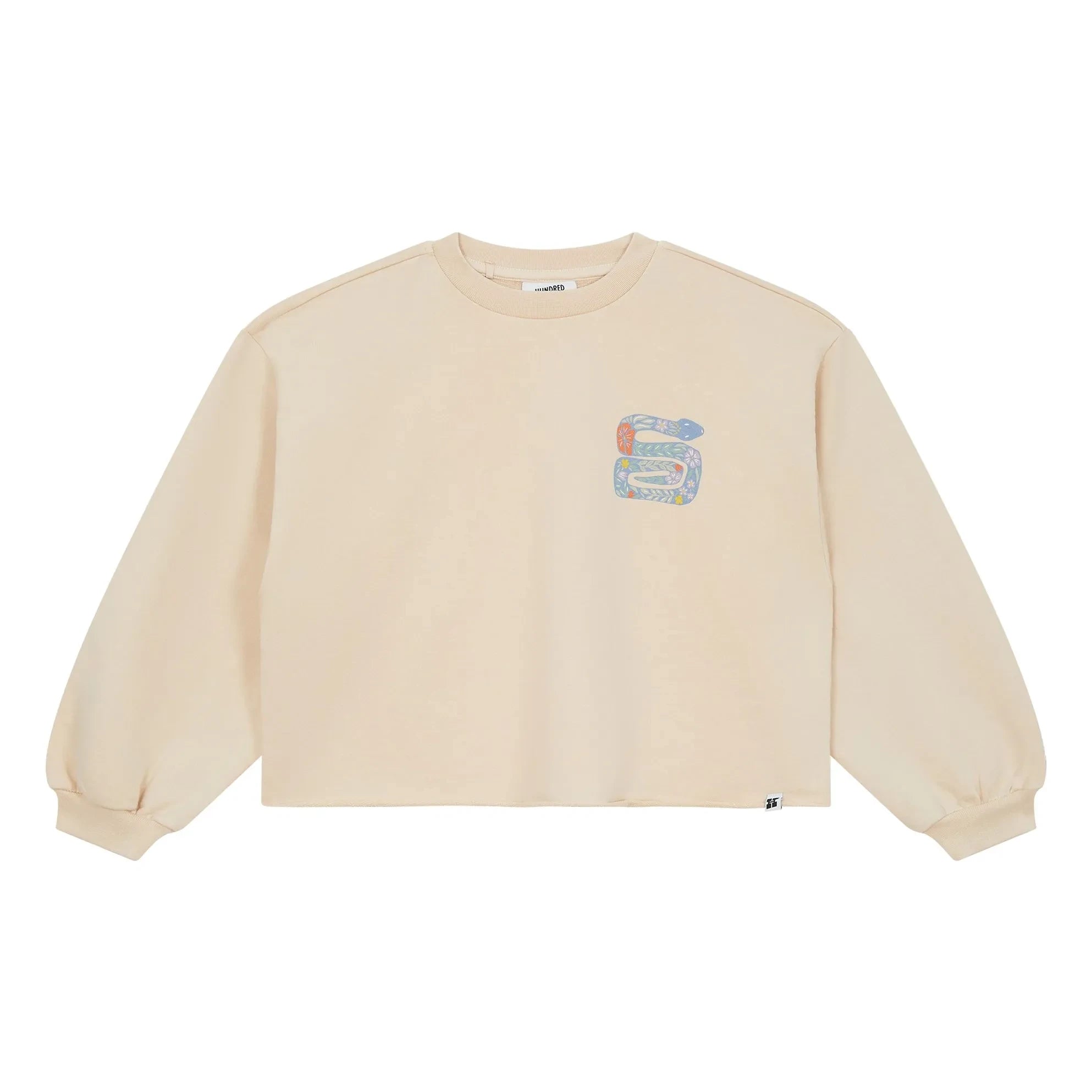 Hundred Pieces - Belmont Snake Sweat Organik Pamuk | Krem