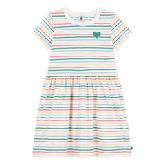 Petit Bateau - Vestido de rayas | Blanco