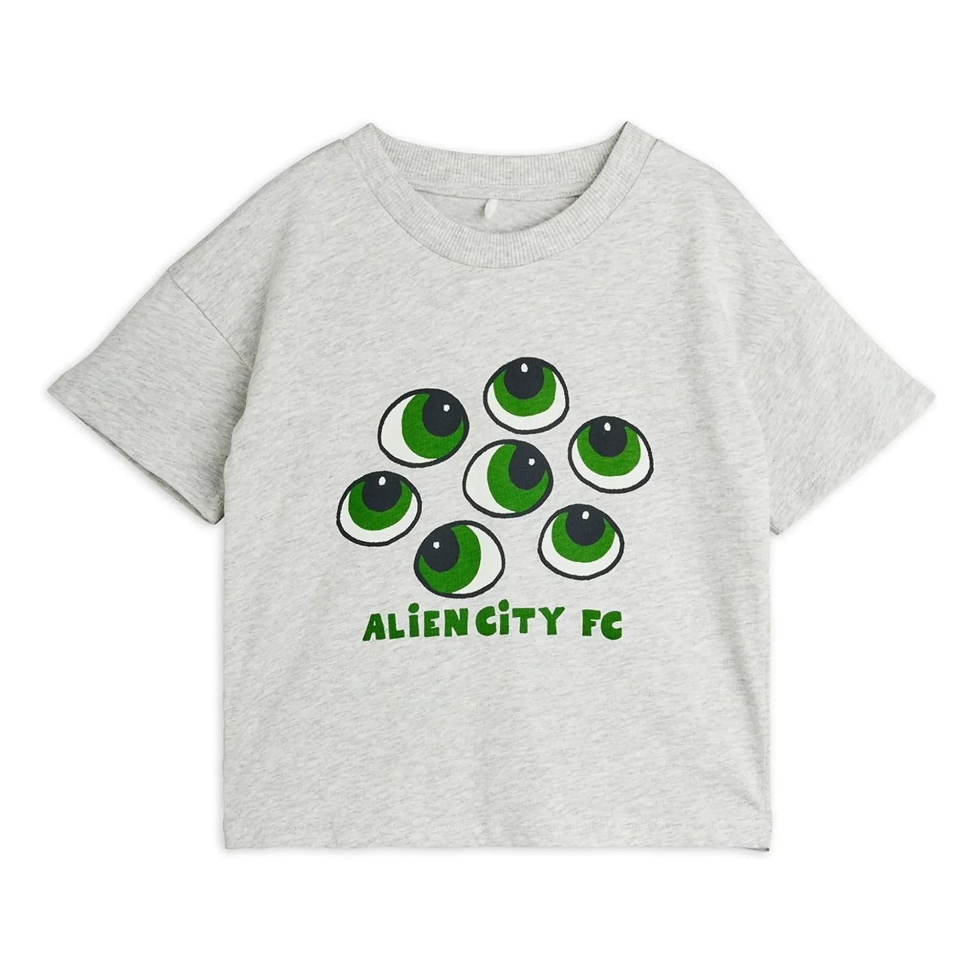 Mini Rodini - Camiseta de Ojo de Algodón Orgánico | Gris Melange