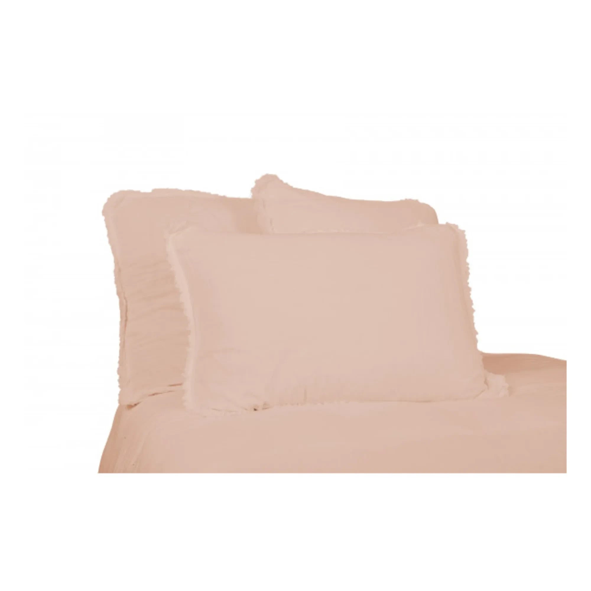 Haomy - Funda de almohada de muselina de algodón orgánico Katni con flecos | Russet